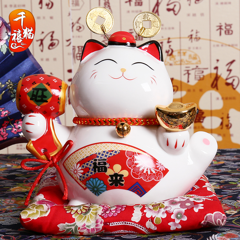 Lucky Cat Decoration ตุ๊กตาของขวัญ พร้อมกล่อง/ขนาด 6 นิ้ว
