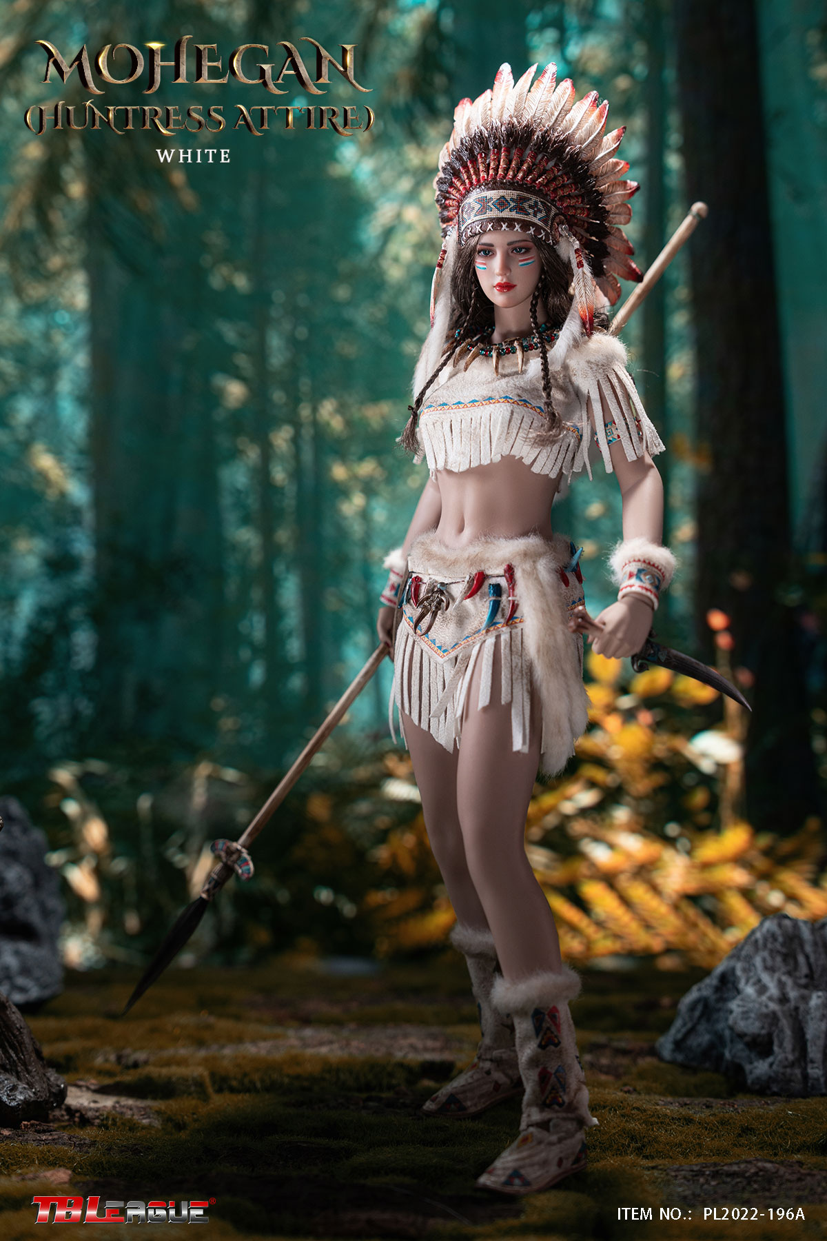 TBLeague PL2022-196A 1/6 Mohegan Huntress Attire White