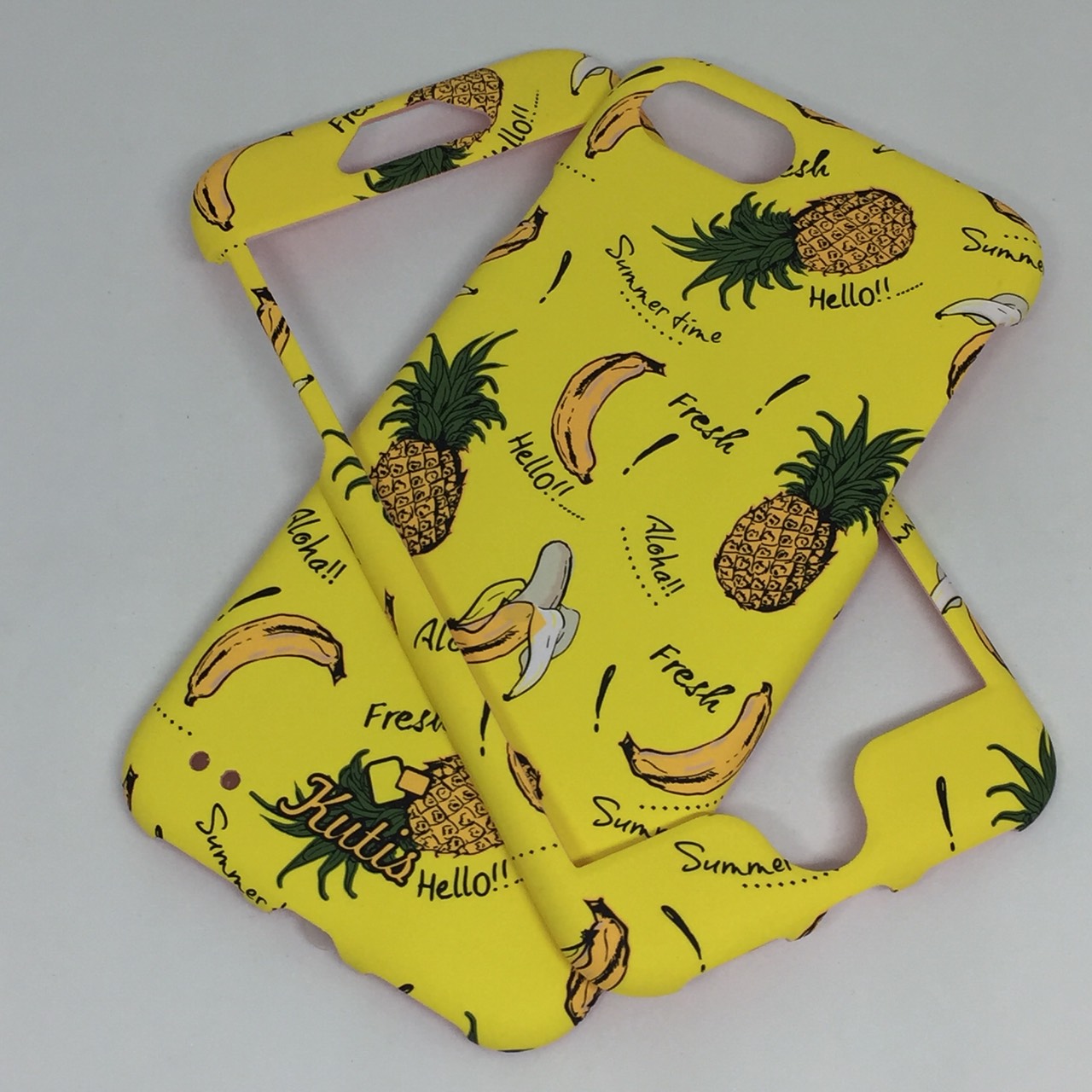 เคสคูทิส(Kutis)เคสไอโฟน7,8,SEปี2020(ลายกล้วยกับสัปปะรด)มาใหม่ เคสประกบหน้า-หลัง เคสเรืองแสง เคสลายวินเทจ ร้านSuperhero Klongthom