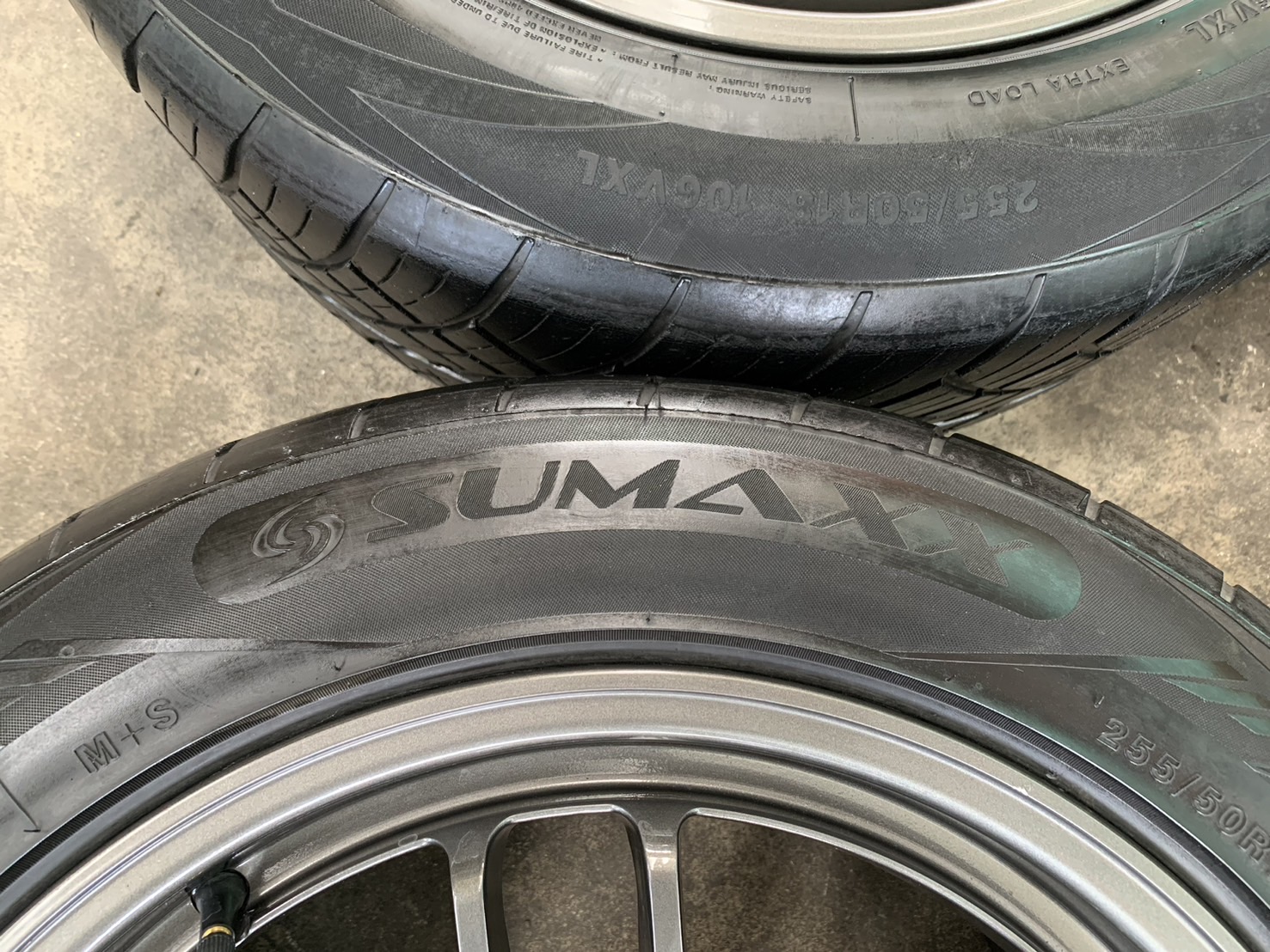 ✨ล้อแม็กพร้อมยาง✨6รู139 RP2 ขอบ 18 สีเทา💖สภาพสวย💖