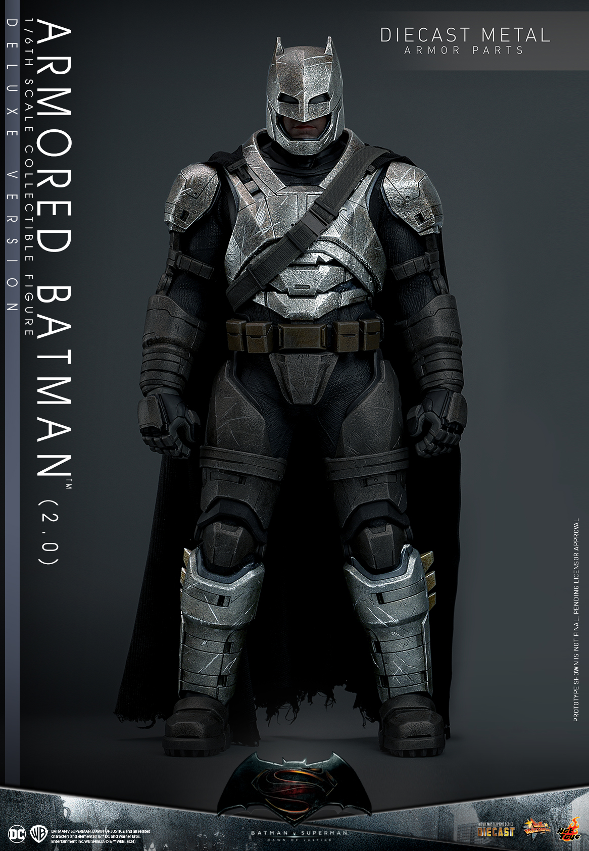 Hot Toys MMS743D63 Batman v Superman: Dawn of Justice - Armored Batman (2.0) [Deluxe Version]