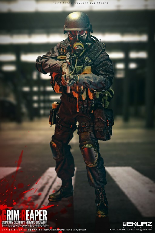 EKUAZ STUDIO EKS05 1/6 THE BLOODY WAY TO SURVIVE: COMPANY SECURITY SERVICE OPERATOR - GRIM REAPER