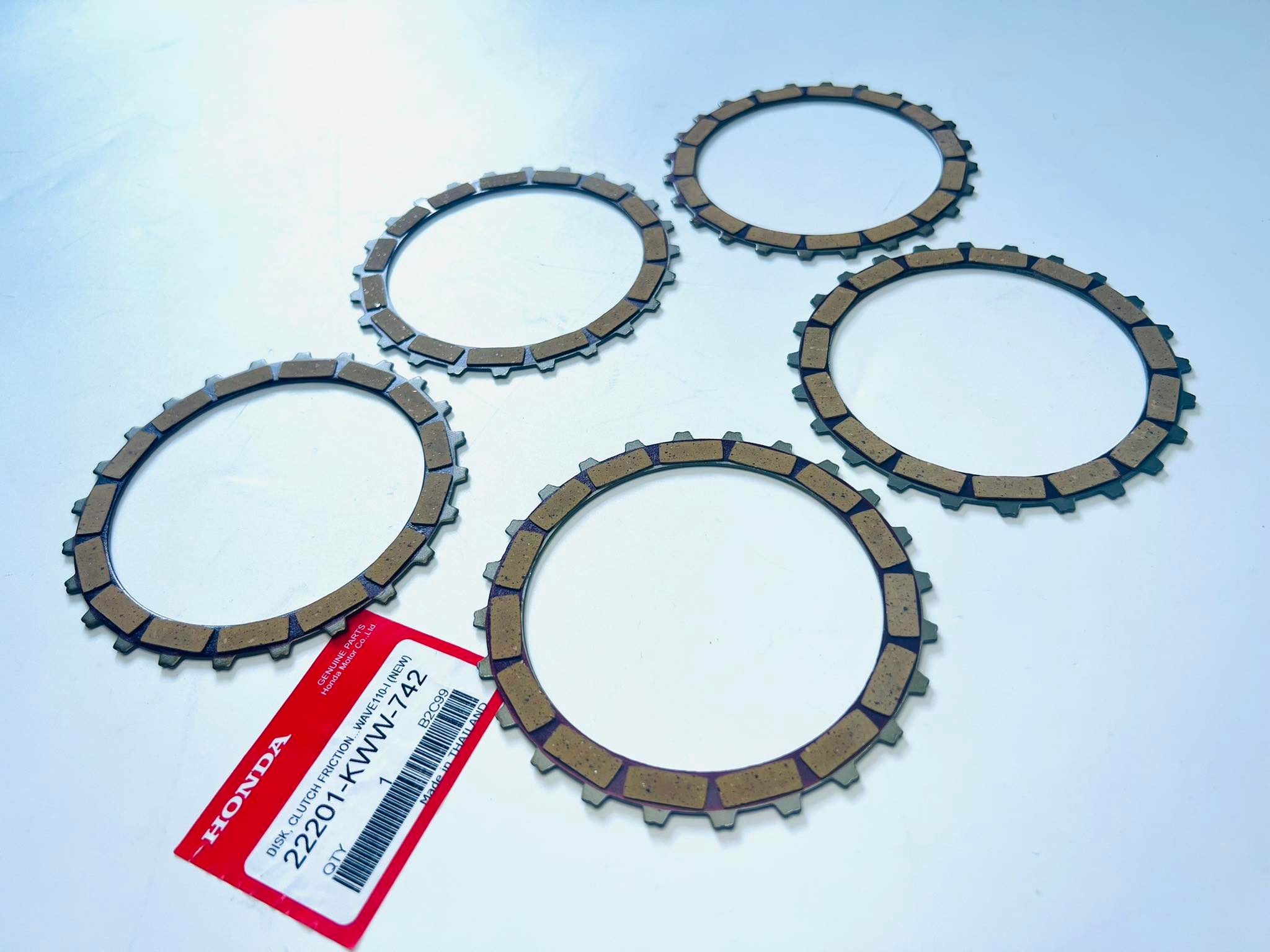 ชุดแผ่นครัชเวฟ110i new wave110i new แท้ศูนย์ 5 แผ่น L9