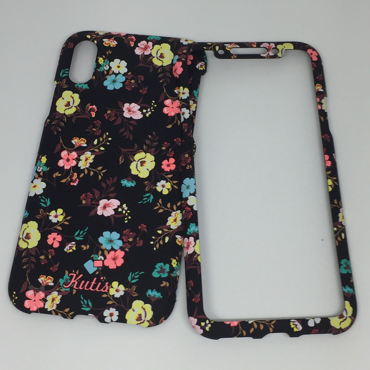 เคสคูทิส (Kutis) ไอโฟนX,XS (ลายดอกไม้ สีพื้นหลังสีดำ)มาใหม่ๆ