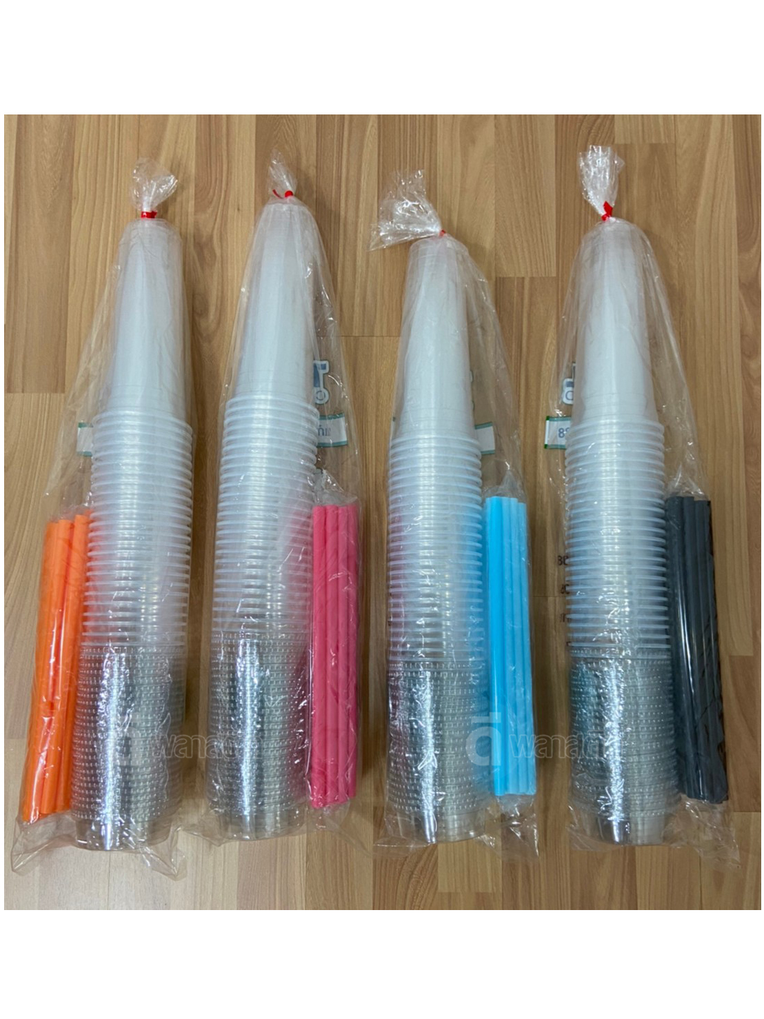 แก้วยีราฟ แก้วทรงสูง PP 28 oz. พร้อมฝา+หลอดไข่มุก