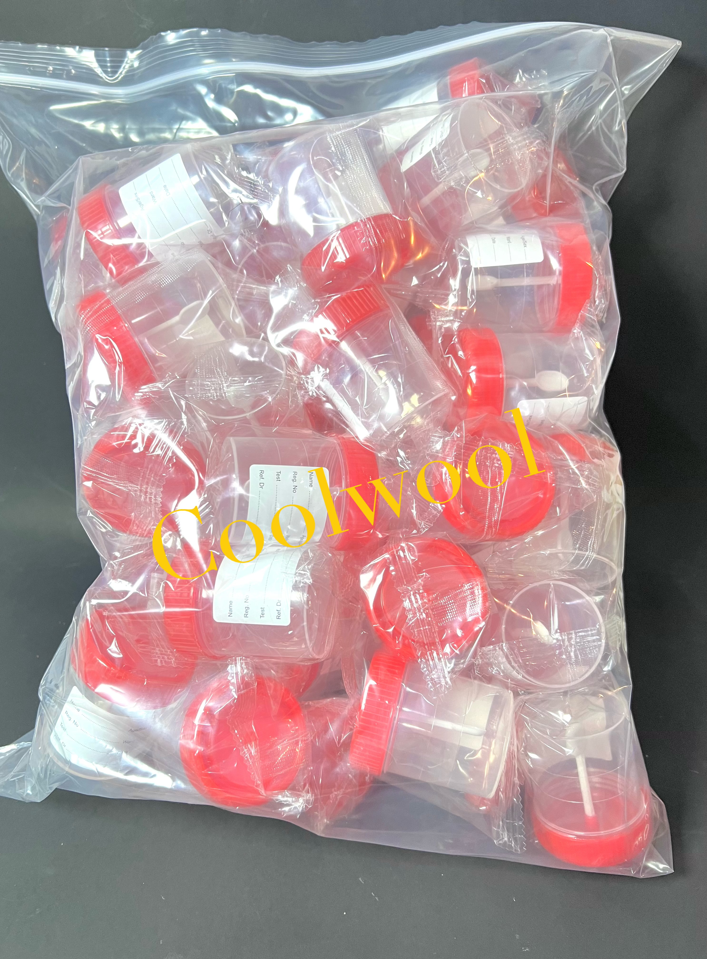 กระปุกเก็บตัวอย่างพร้อมช้อน Stool container sterile 60ml,Individual packing (500ชิ้น/cs)
