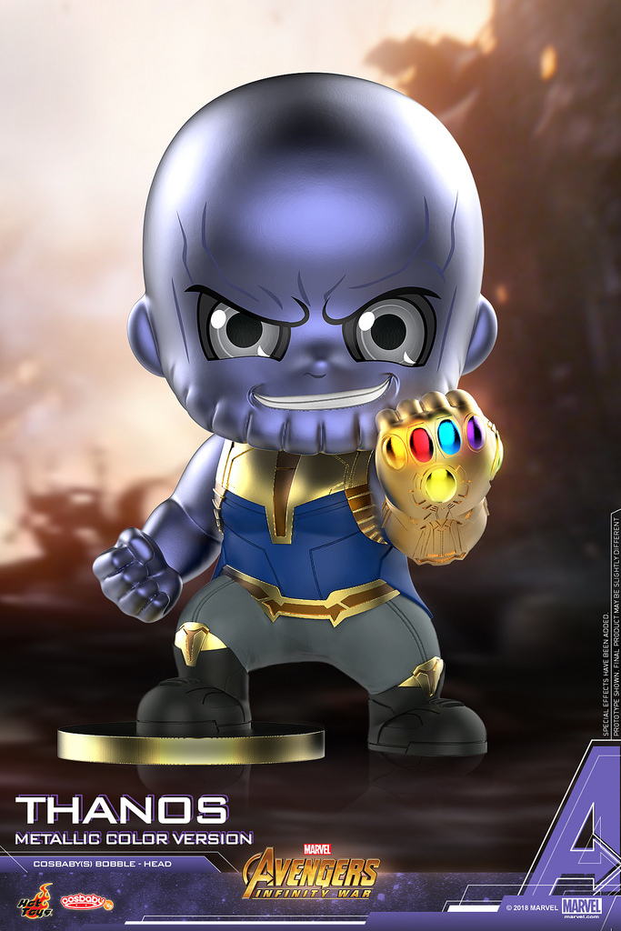 HOT TOYS COSB505 AVENGERS INFINITY WAR THANOS METALLIC VERSION COSBABY (S) BOBBLE-HEAD COLLECTIBLE