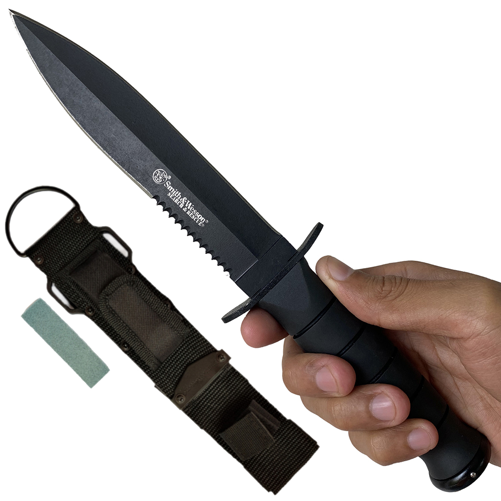 มีดใบตาย Smith&Wesson CKSUR1 ขนาด 10.5 นิ้ว (26.5 ซม.) พร้อมหินลับมีดและซองใส่มีด