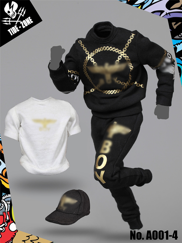 TIDE-ZONE A001 Street Fashion Black Outfits