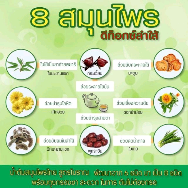 (100g. 1ห่อ) ชาต้มสมุนไพร 8 ชนิด ช่วยดีท้อก ลำไส้ detox สมุนไพรต้ม ดื่ม 8 สมุนไพรดีท๊อกซ์ลำไส้ ดีท้อก สมุนไพร ต้มดื่ม