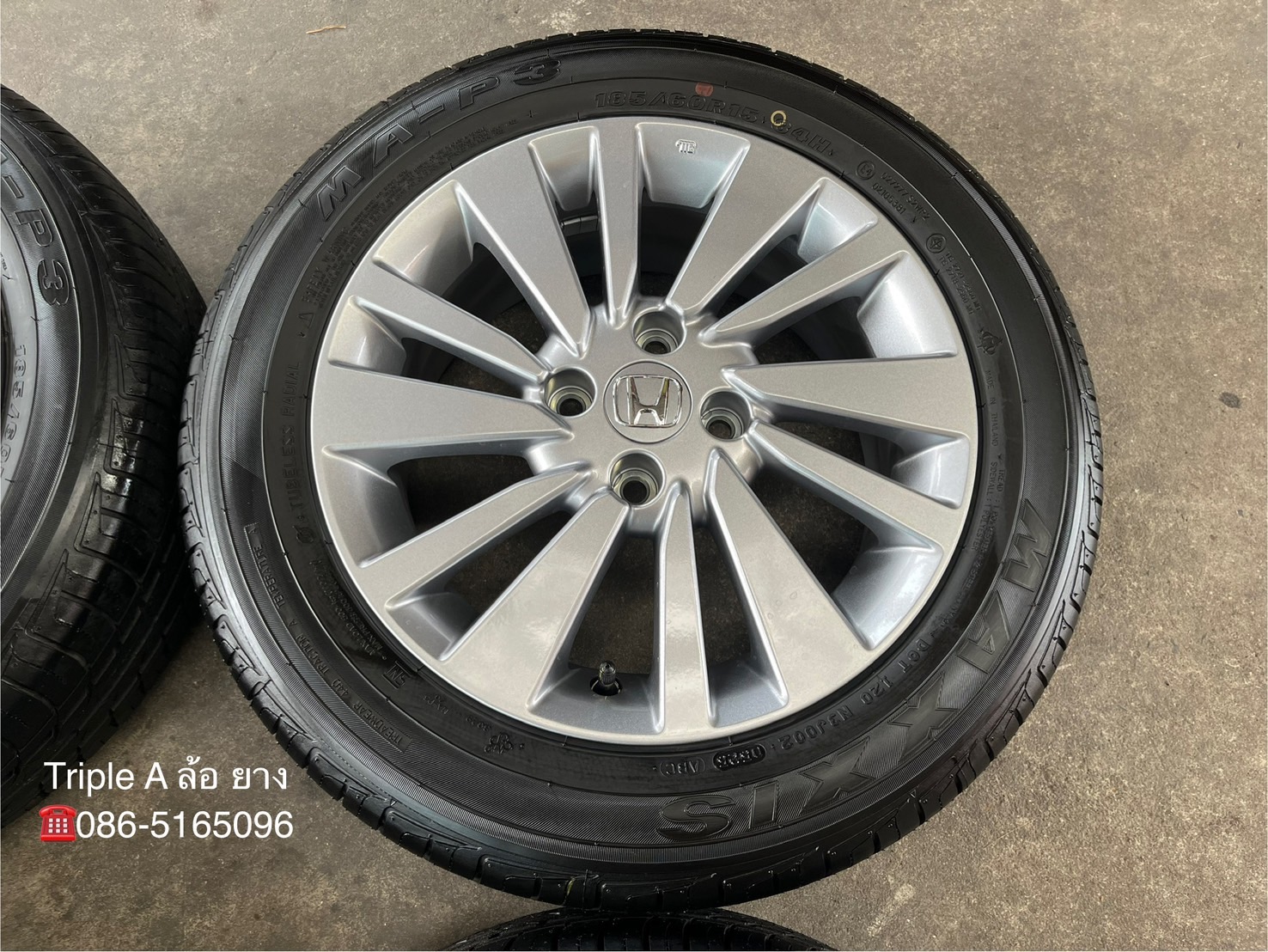 💥ปี 25💥✨ล้อแม็กป้ายแดง✨Honda City รุ่นใหม่ล่าสุด ขอบ 15 พร้อมยางใหม่ป้ายแดง 185-60-15 Maxxis💖