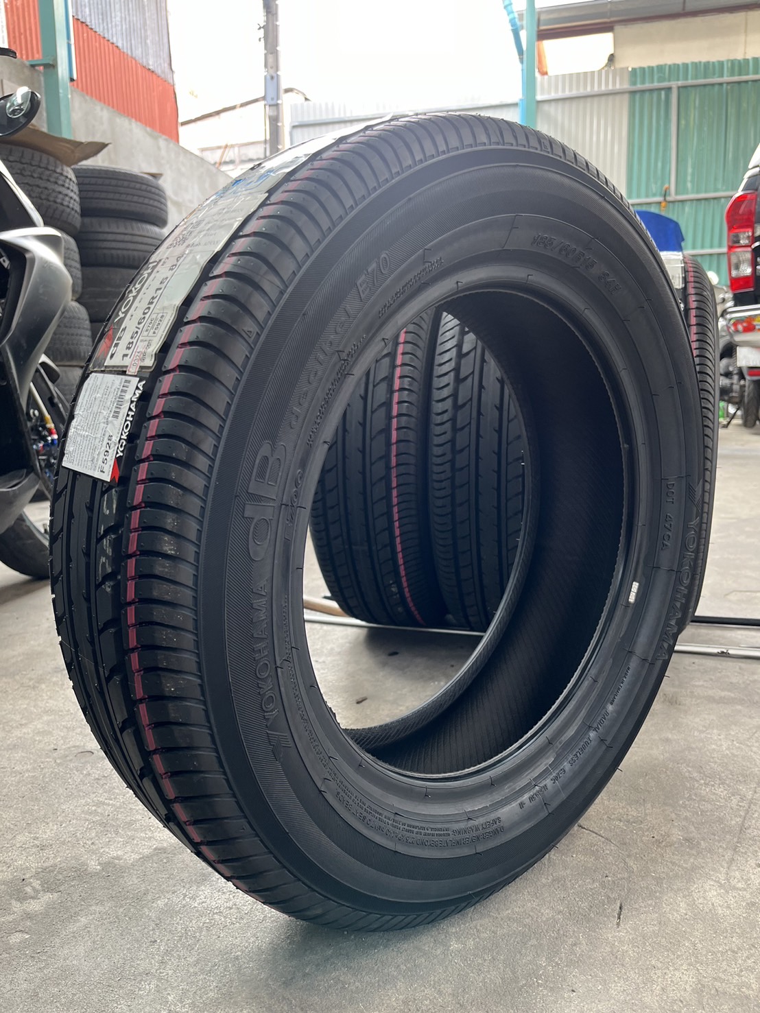 ♨ปี24♨✨ยางใหม่💯✨185-60-15 Yokohama💖ใหม่กริ๊บ💖