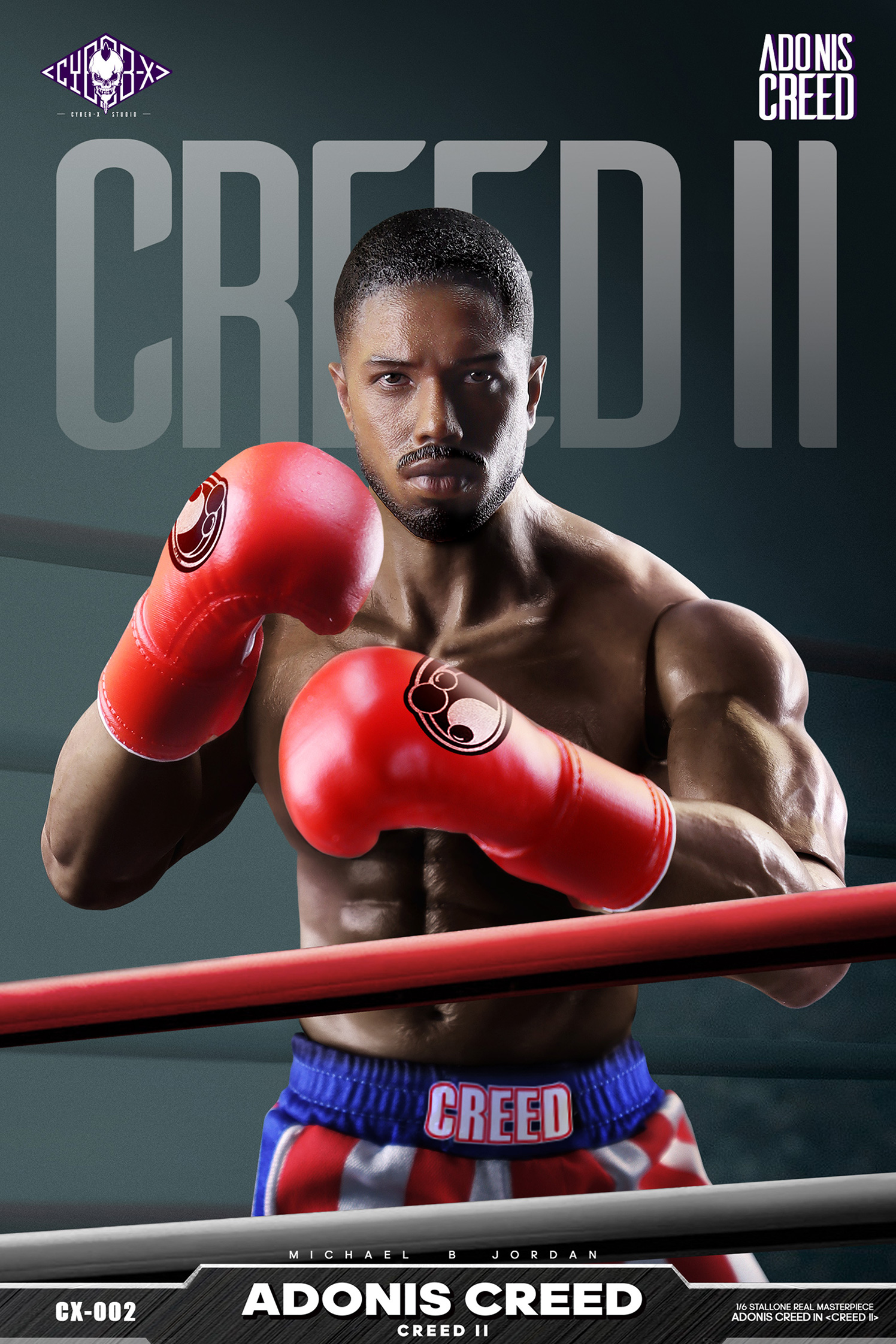 CYBER-X STUDIO CX-002 1/6 CREED II - ADONIS CREED (MICHAEL B JORDAN)