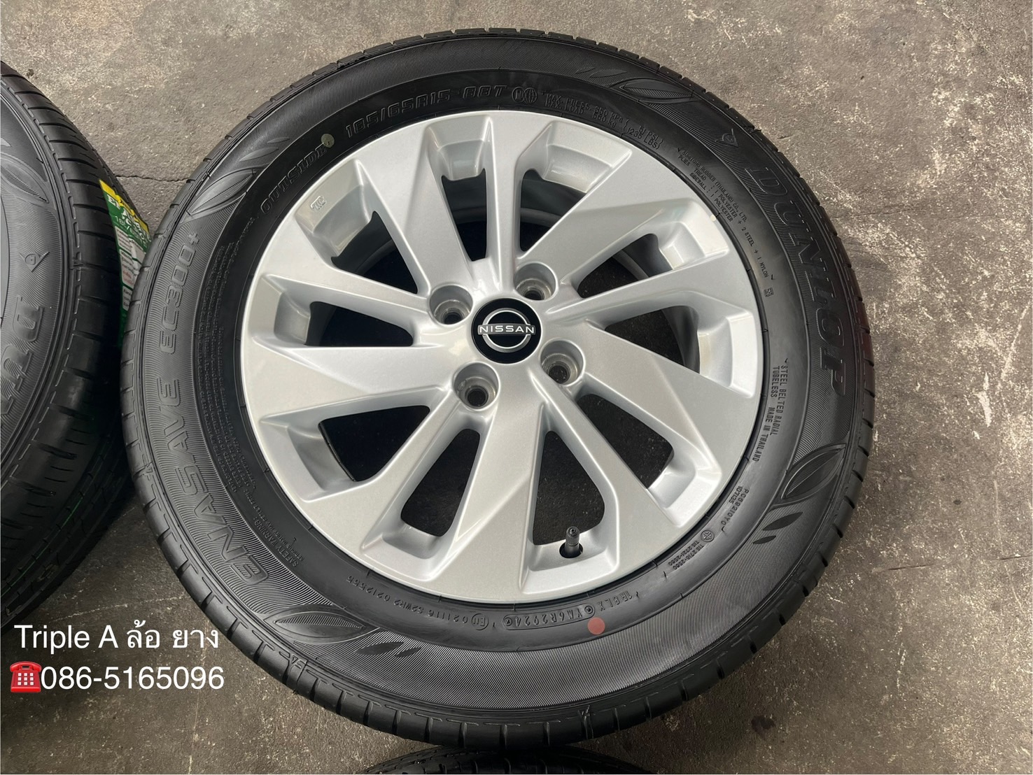 ✨ล้อแม็กป้ายแดง✨Nissan Almera รุ่นใหม่ล่าสุด ขอบ 15 พร้อมยางใหม่💯185-65-15 Dunlop ♨ปี 24♨