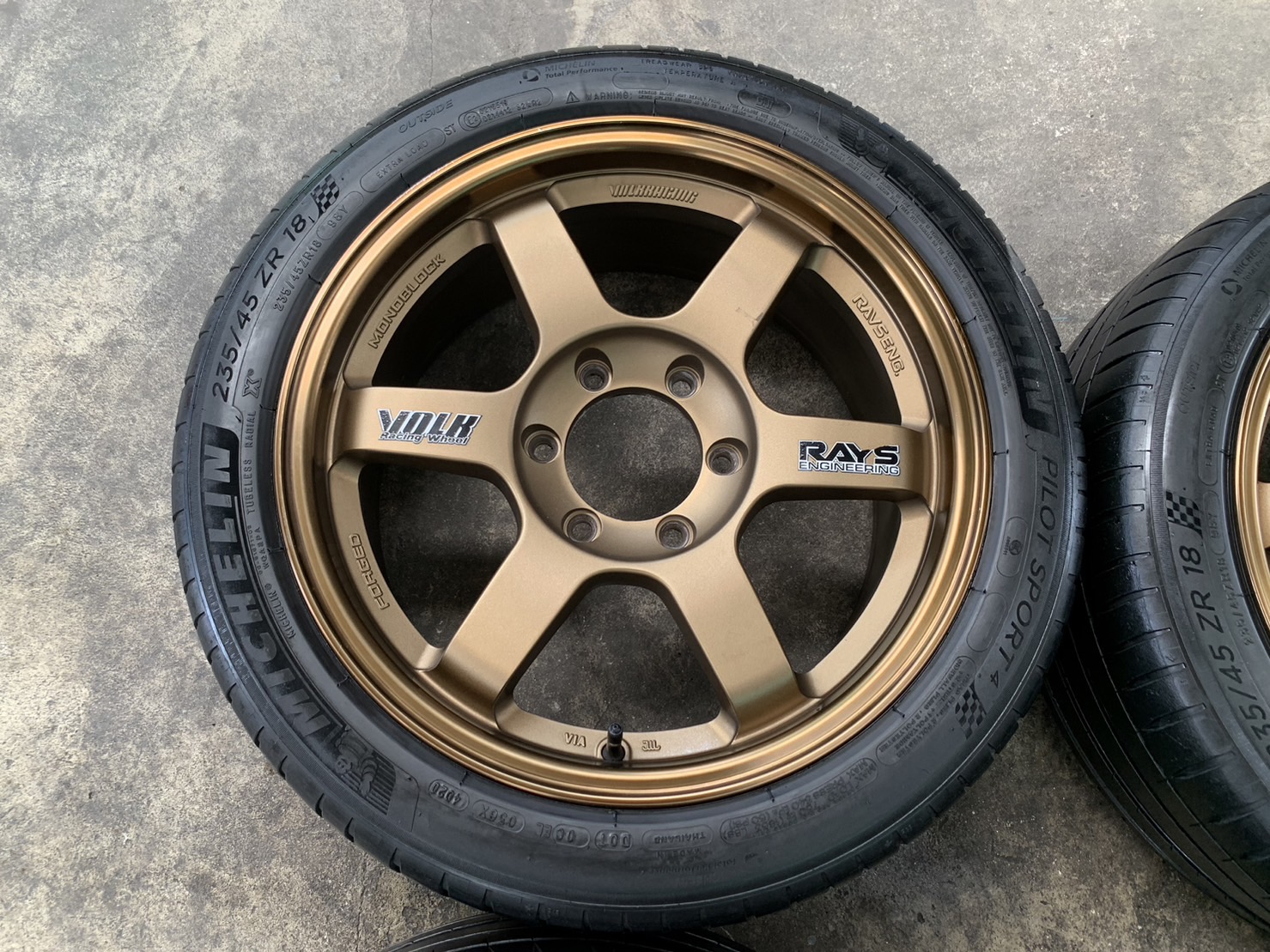 ✨แม็กแต่ง 6รู139✨TE37 หน้าแบน ขอบ 18 พร้อมยาง 235-45-18 Michelin ปลายปี 20