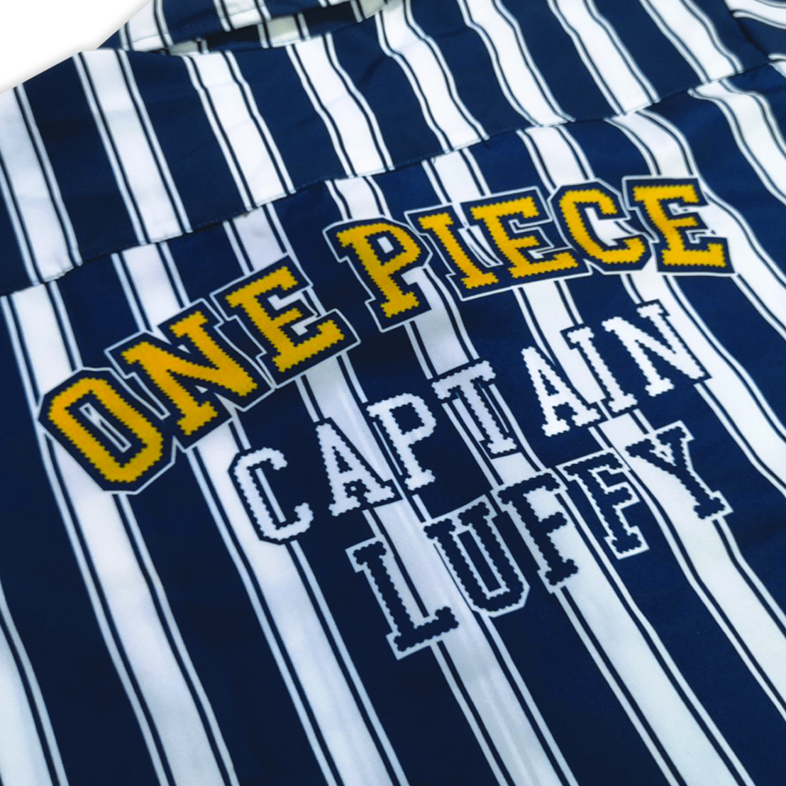เสื้อฮาวายวันพีซ Hawaii shirt One Piece Captain Luffy Strip