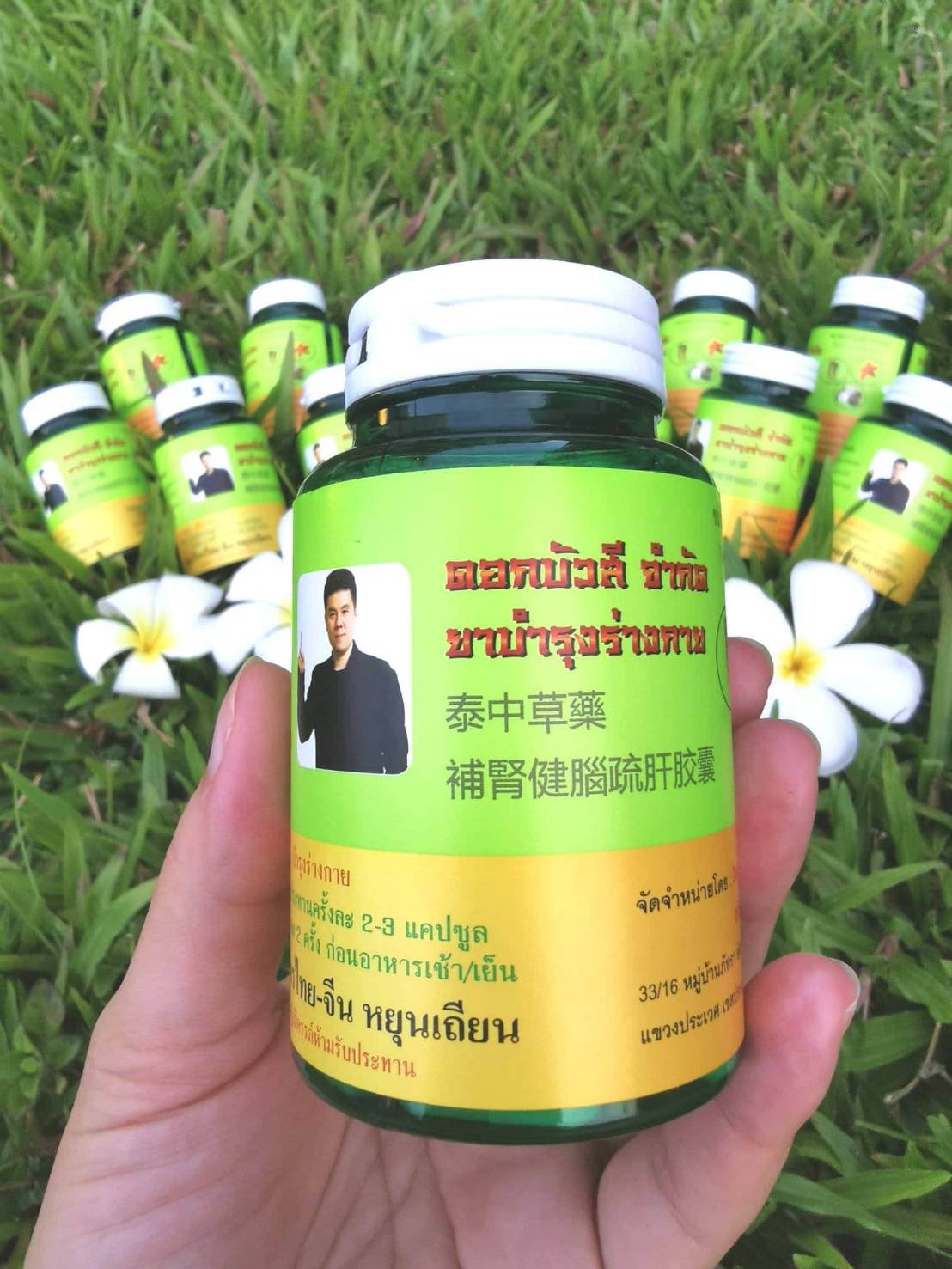 กระชายดำผง ยาบำรุงร่างกาย ยาหมอเถียร หมอเถียร ดอกบัวสี จำกัด (กระปุกสีเขียว) สารสกัด สมุนไพรไทย-จีนกว่า42ชนิด