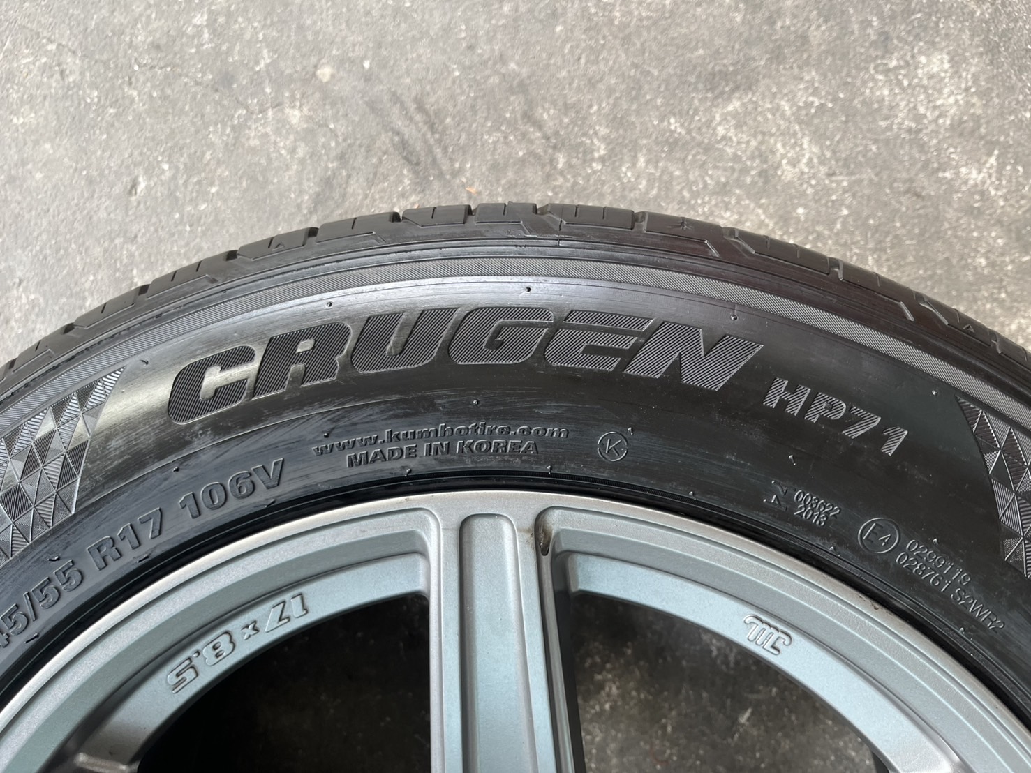 ✨ล้อแม็กแต่ง 5รู114✨SHOGUN ขอบ 17 สีเทา พร้อมยาง 245-55-17 KUMHO💥ปี 22💥