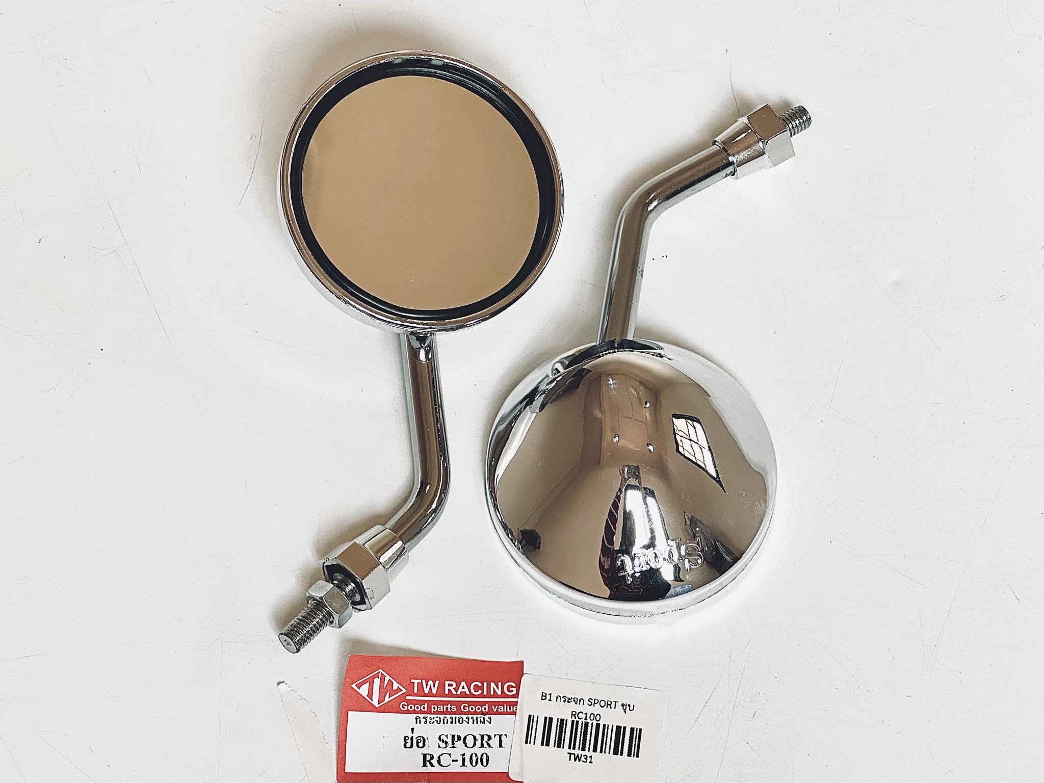 กระจก rc100 ทรง sport ชุบ TW B1