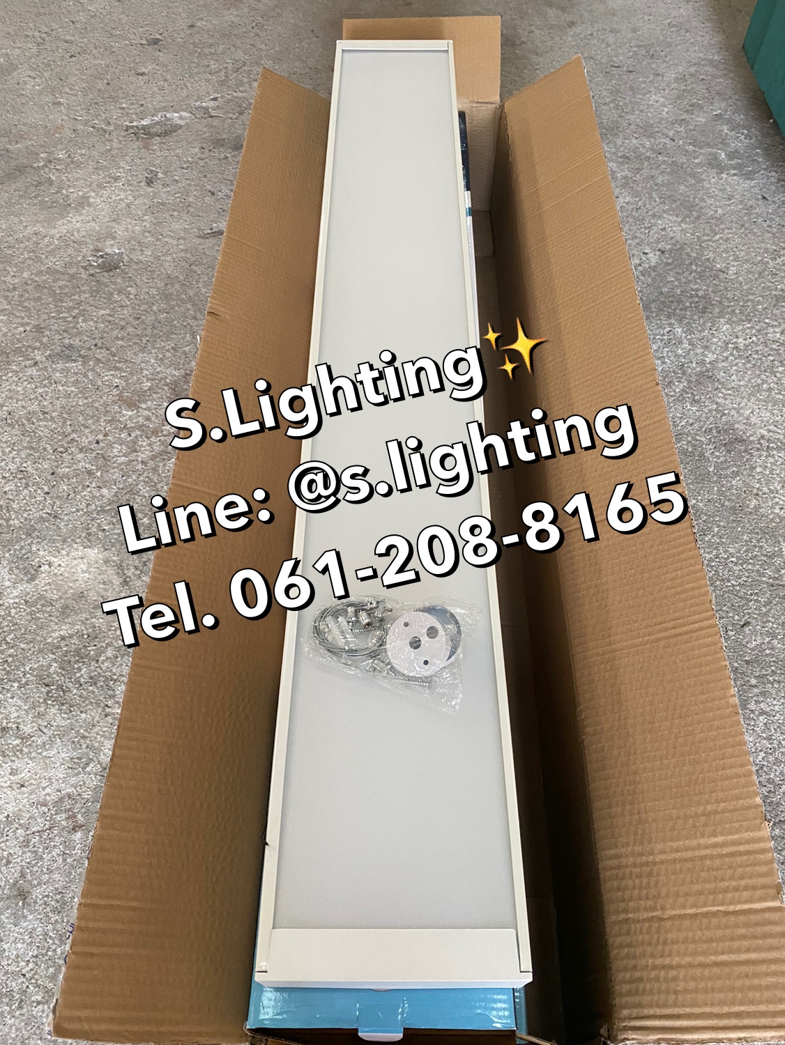 โคมไฟแขวนสลิงเพดาน Linear Office LED 3x18w แสงขาว (เปลี่ยนหลอดได้)