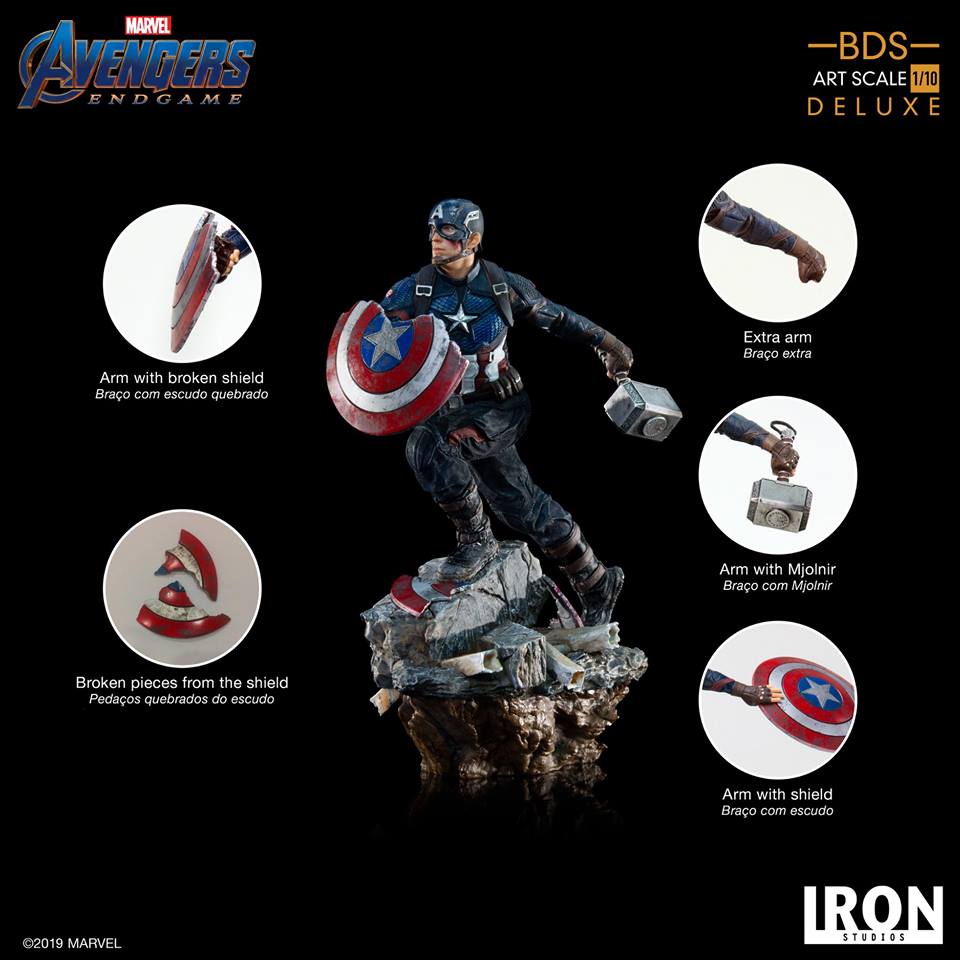 Iron Studios BDS Deluxe Art Scale 1/10 Avengers: Endgame - Captain America