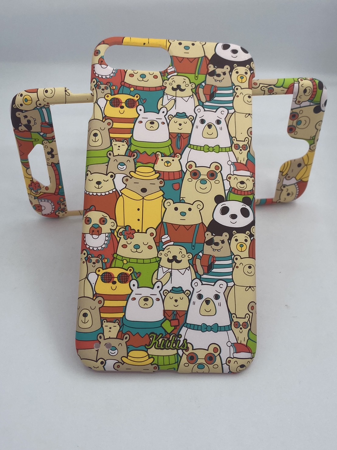เคสคูทิส(Kutis)เคสไอโฟน7พลัส,8พลัส(ลายหมีหมู่)มาใหม่ เคสประกบหน้า-หลัง เคสเรืองแสง เคสลายวินเทจ ร้านSuperhero Klongthom