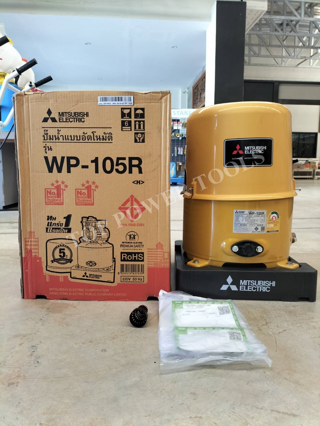 ปั๊มอัตโนมัติถังกลม WP-105R MITSUBISHI