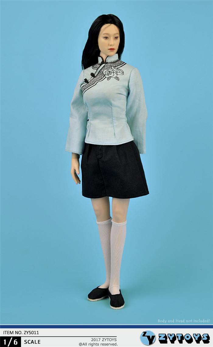 ZYTOYS ZY5011 Light blue Chinese women dresses