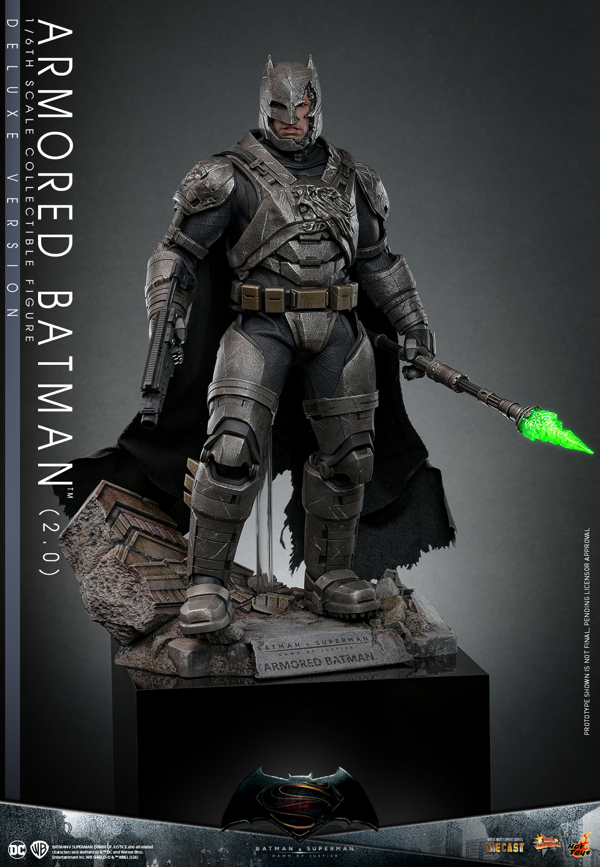 Hot Toys MMS743D63 Batman v Superman: Dawn of Justice - Armored Batman (2.0) [Deluxe Version]