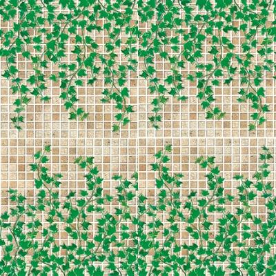 HWP-21290 Wallpaper Vinyl วอลล์เปเปอร์ลายกระเบื้องเถาวัลย์ หน้ากว้าง 100 cm (1 เมตรจะต้องมาแบ่งเป็น 50 cm ยาว 2 เมตร)