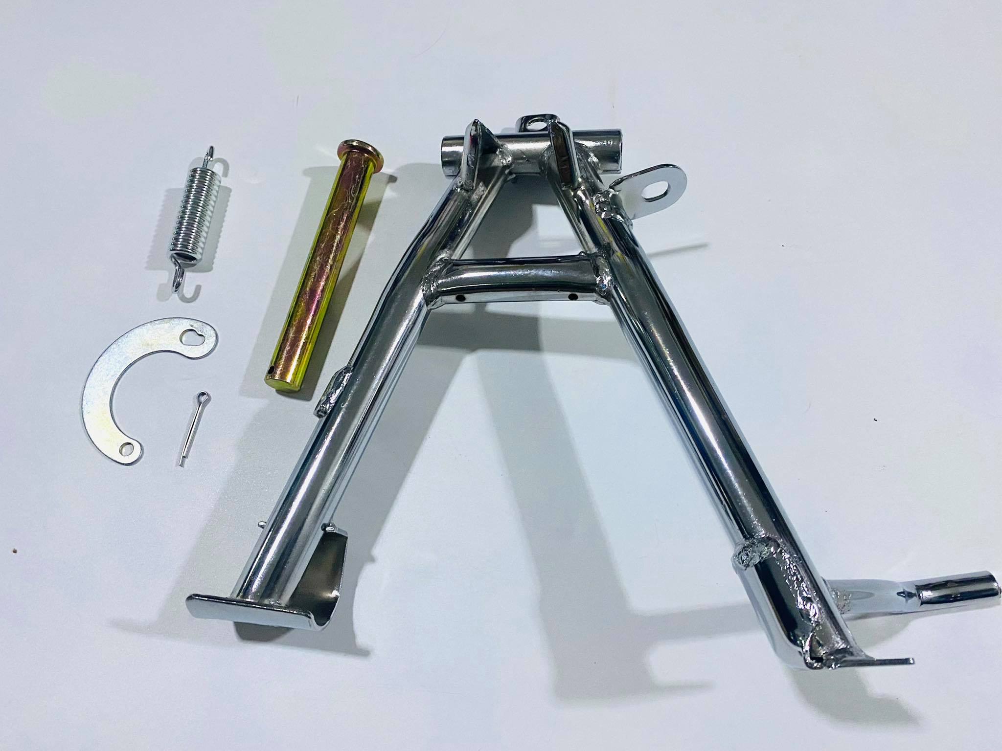 ขาตั้งคู่โนวา nova เหล็กชุบ แกน+วงเดือน+สปริง ครบชุด