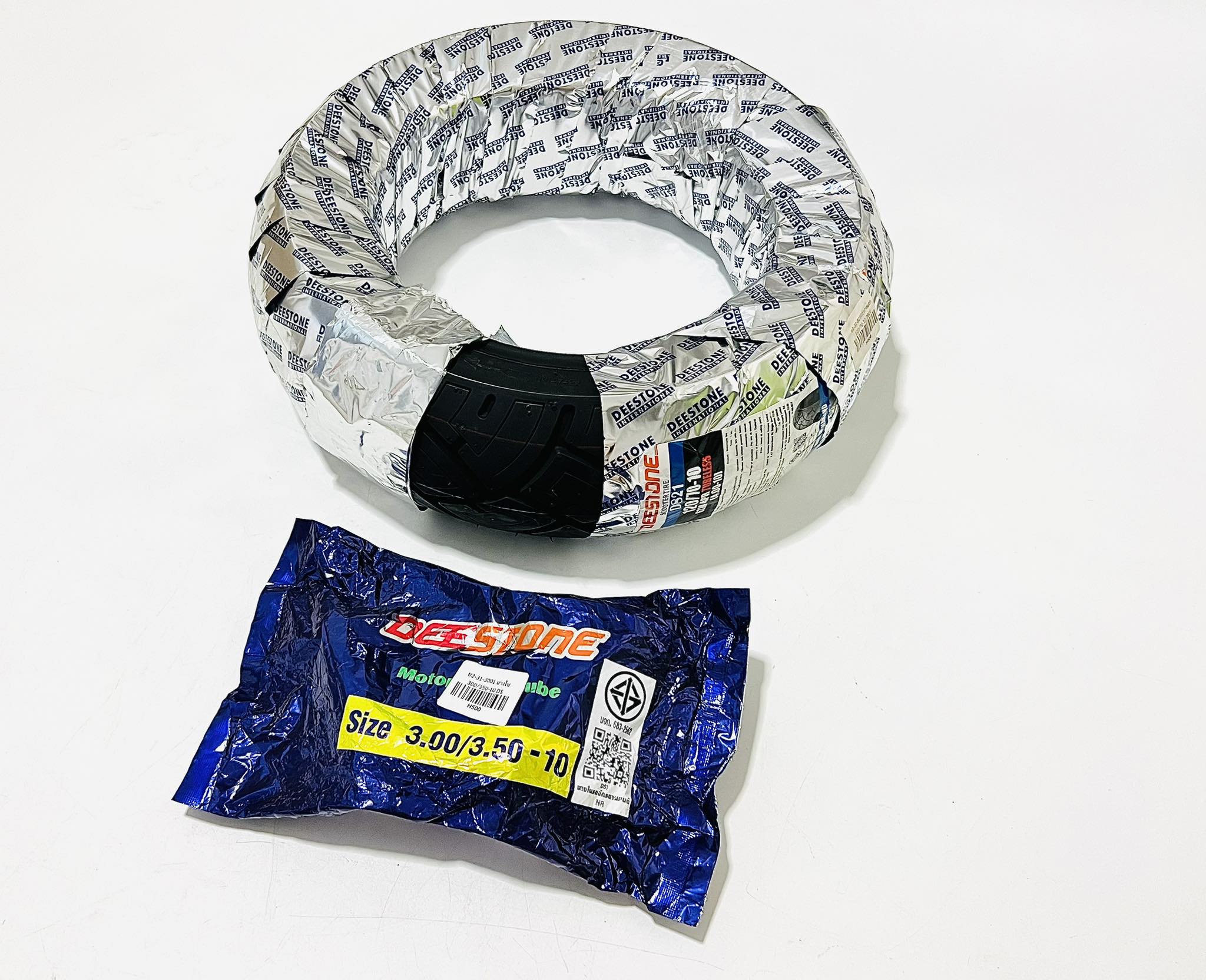 ยางนอกชาลี+ยางใน 120/70/10 D821 C