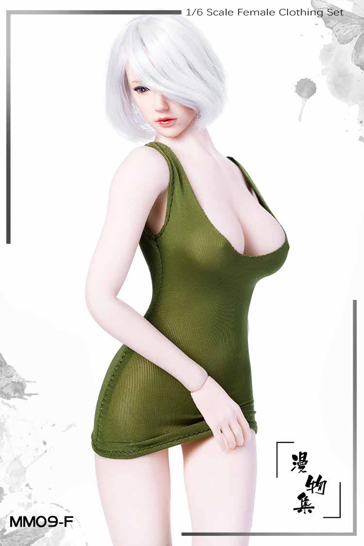 Manmodel MM09 Female Low-cut u collar mini dress