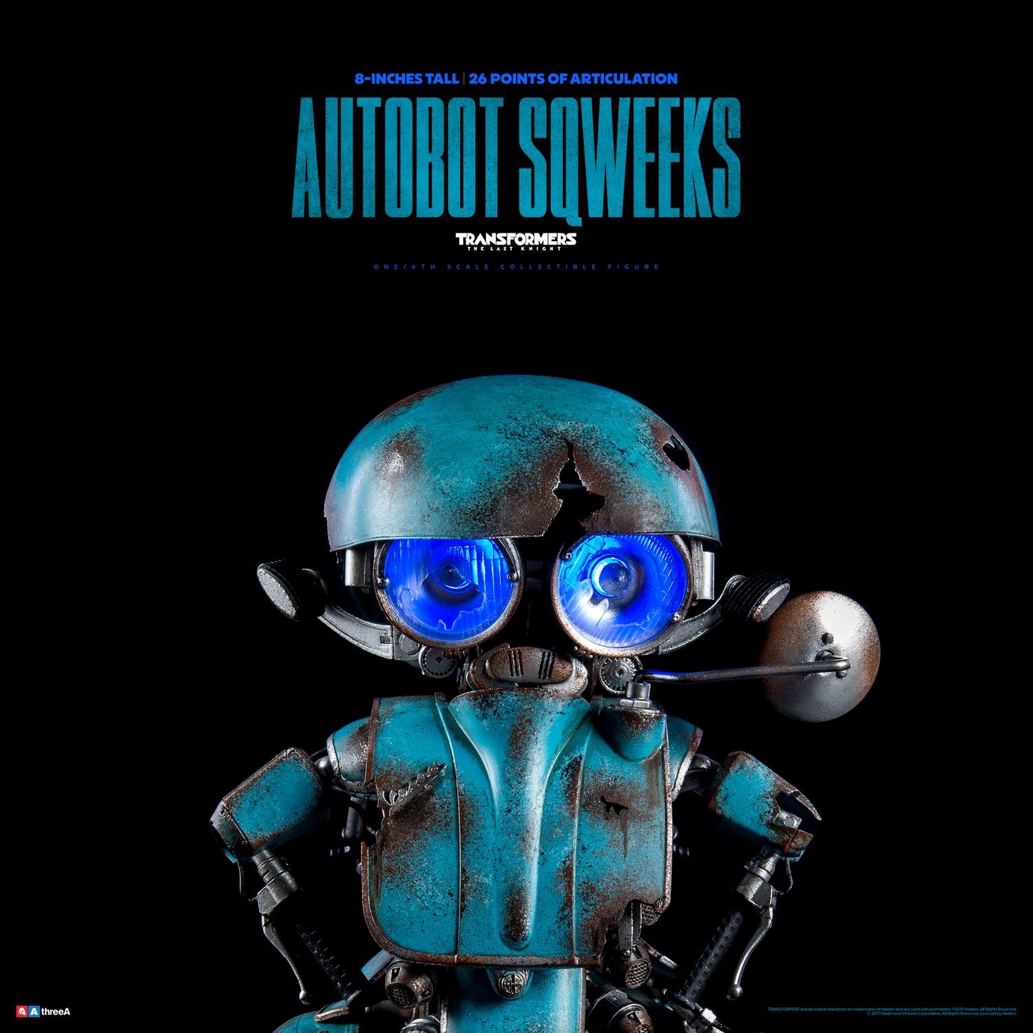 ThreeA x Hasbro Transformers The Last Knight - Autobot Sqweeks (Limited Version)