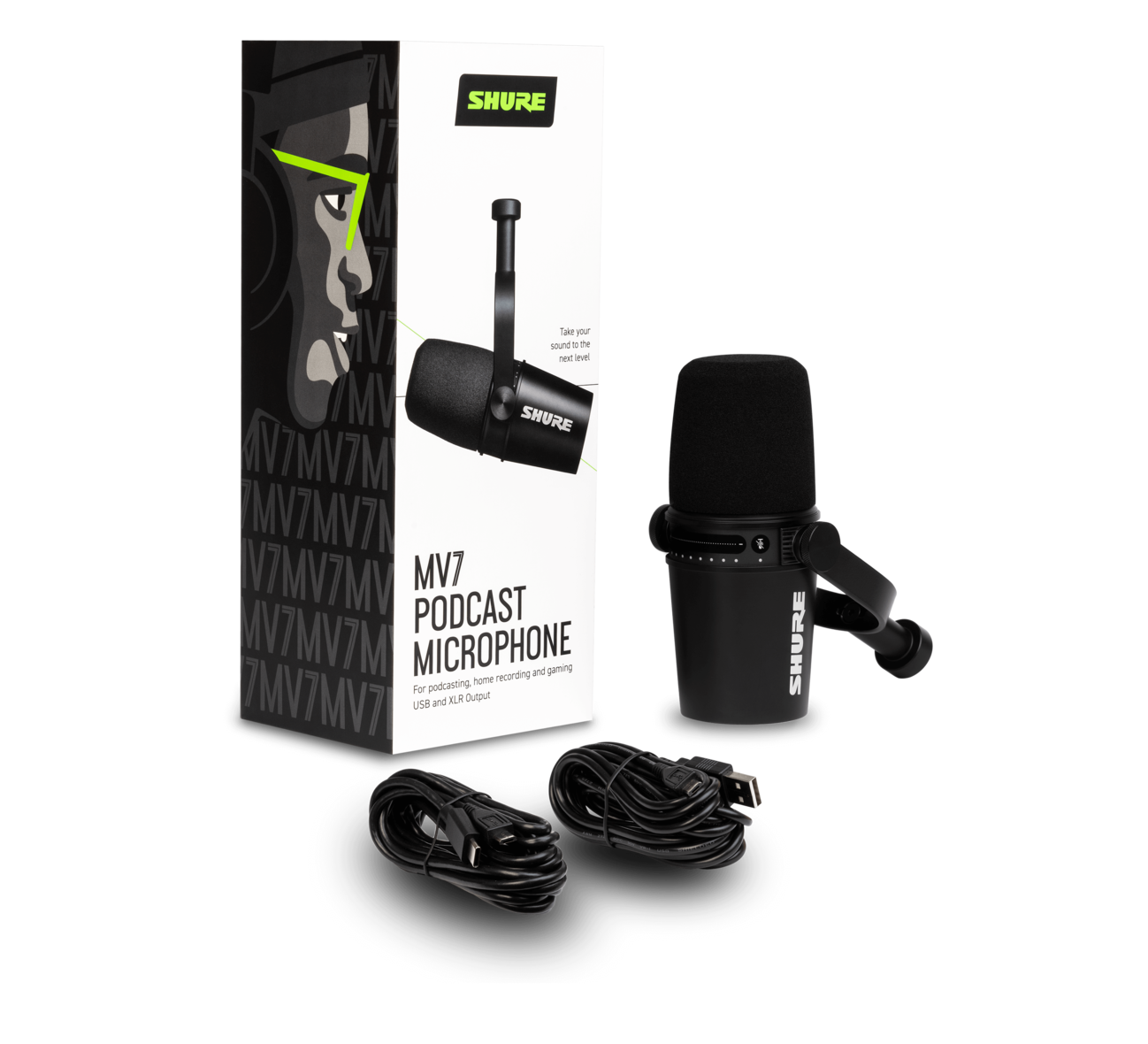 SHURE MV7 Podcast Microphone ไมโครโฟนสำหรับอัดเสียง clubhouse podcast