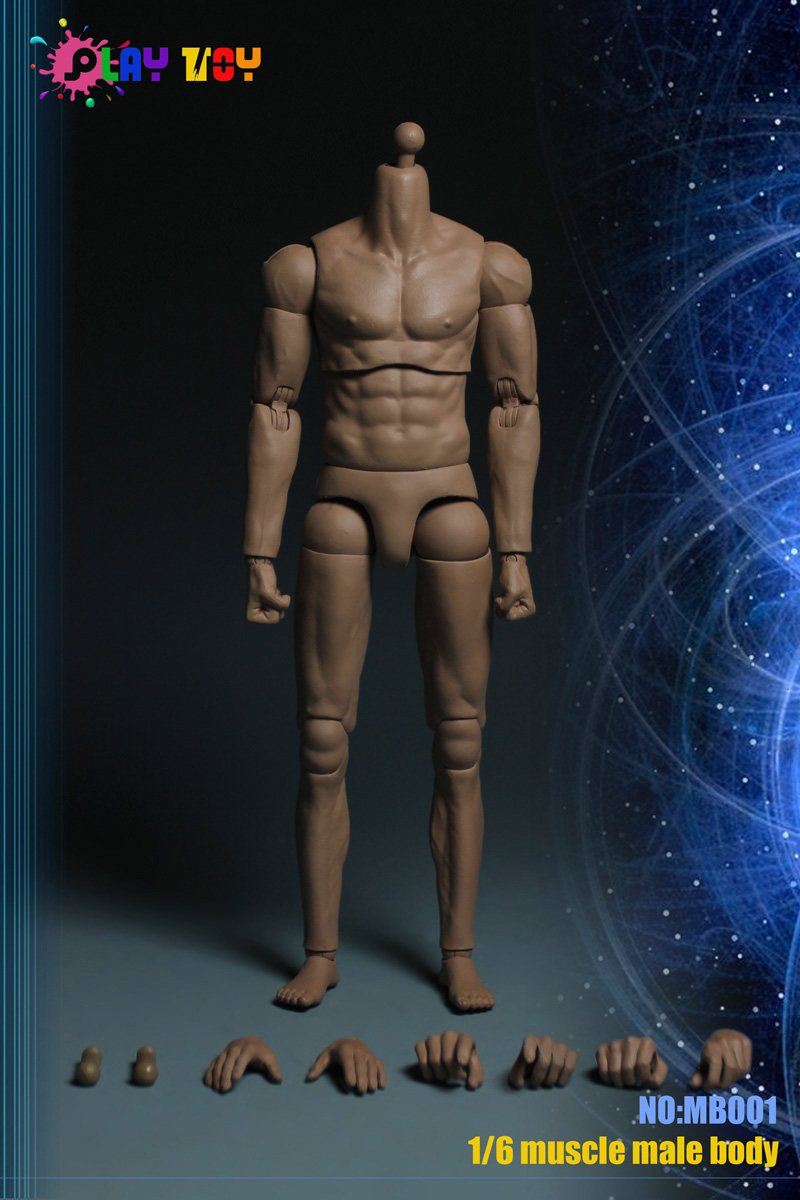 PLAY TOY MB001, MB002 1/6 Muscle male body with 2 joints on the arms