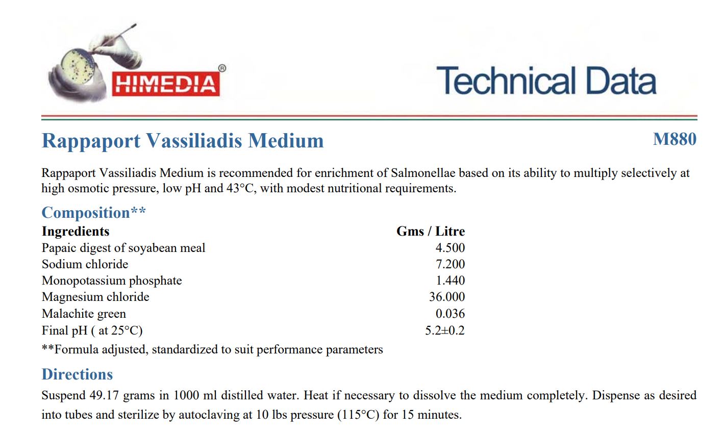 Himedia™RAPPAPORT VASSILIADIS MEDIUM, 500 G