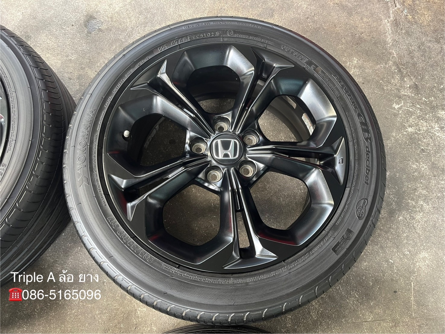 ✨ล้อแม็ก✨Honda Civic FE Turbo RS ขอบ 17 สีดำ พร้อมยางป้ายแดง 215-50-17 Yokohama🌟ปี 23🌟