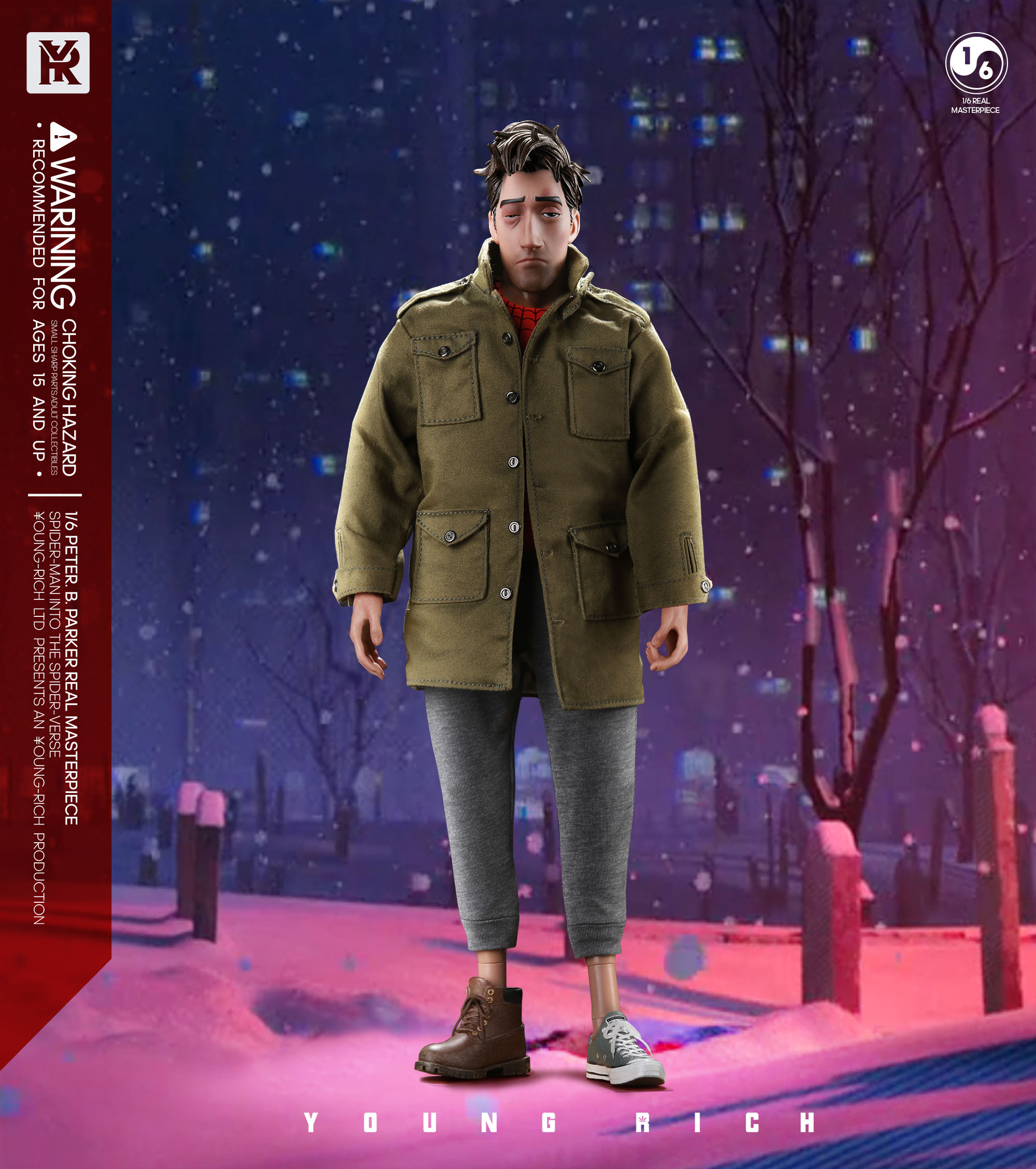 YOUNGRICH TOYS SP006 1/6 Spider-Man Parallel World Middle-aged Parker (Amateur Edition)