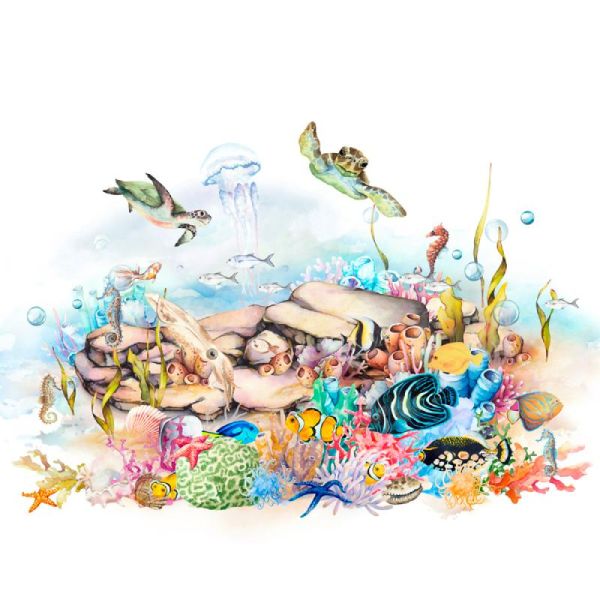 วอลเปเปอร์ลายเด็ก Kids World โปร 11.11 แบบหลังผ้า ทนทาน กันลามไฟ : Fabric-Backed Wall Paper