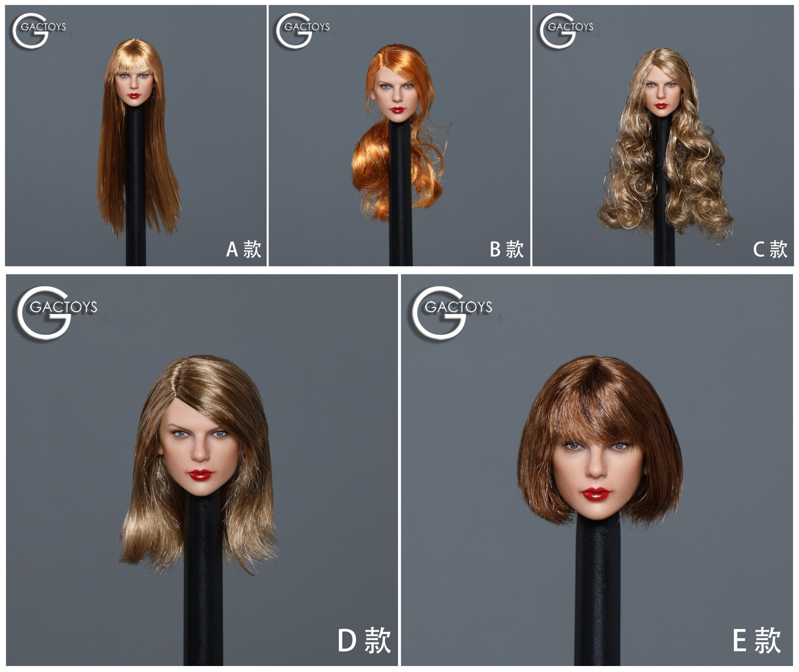 GACTOYS GC042 1/6 European and American Female Pop Singer Headsculpt