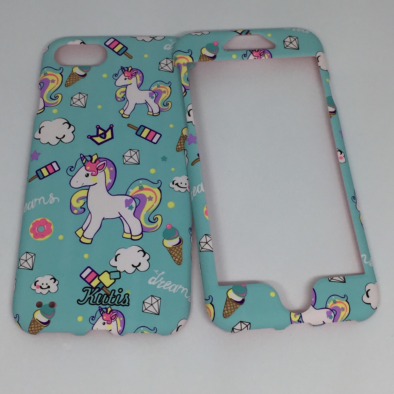 เคสคูทิส (Kutis) ไอโฟน7,8(ลายม้ายูนิคอร์นสีเขียวอ่อน)มาใหม่