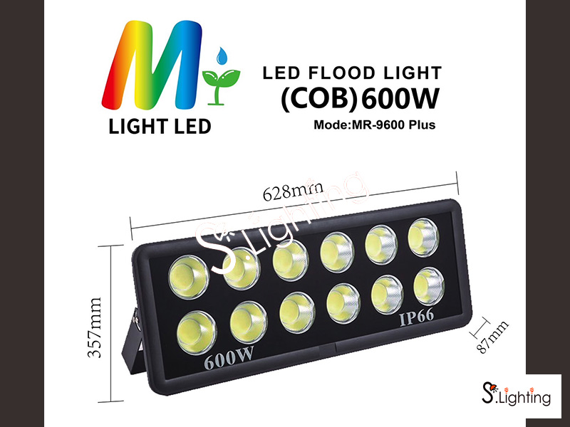 LED Flood Light COB 600w แสงขาว