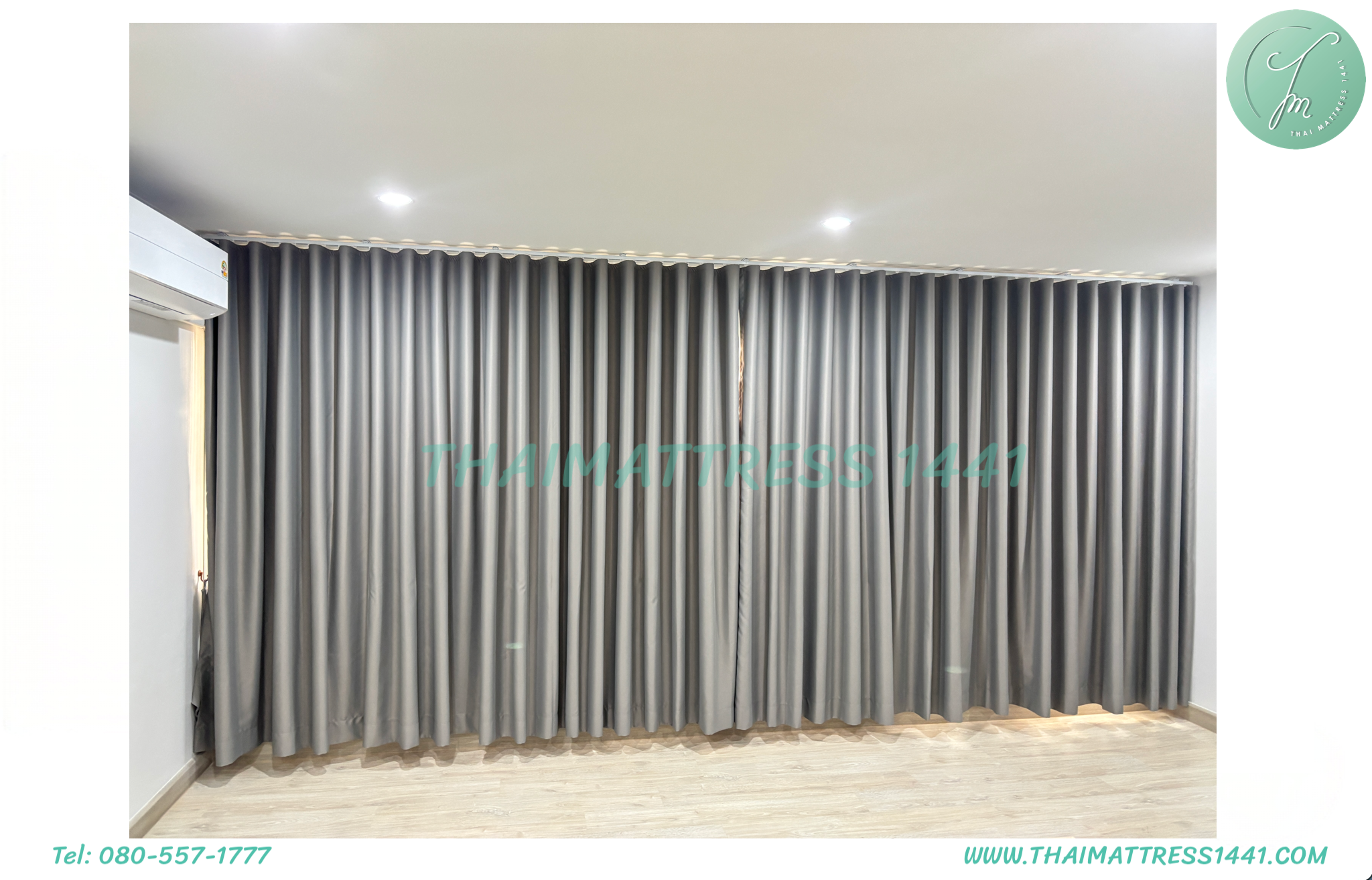 ผ้าม่านลอน กันแสง UV + ผ้าม่านโปร่ง สำหรับบ้านและคอนโด - Wave Curtain with sunblock and UV Protection