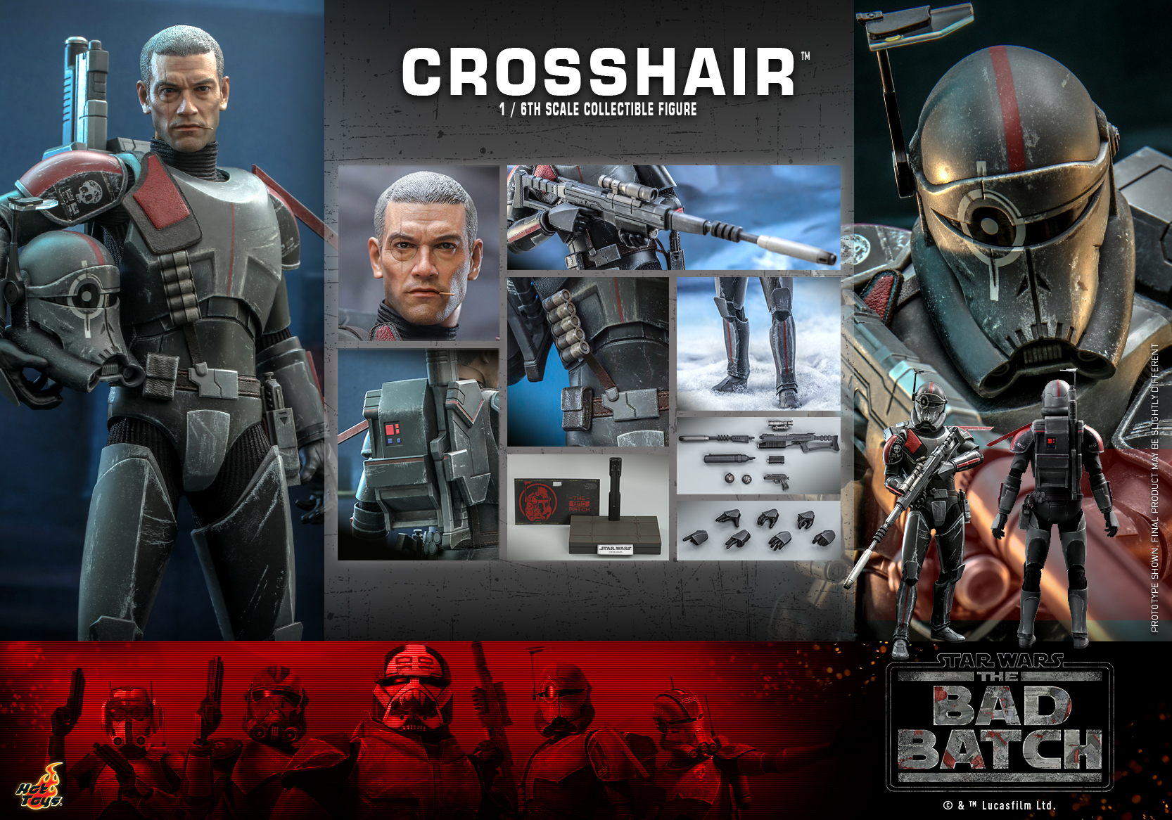 Hot Toys TMS087 1/6 Star Wars: The Bad Batch - Crosshair