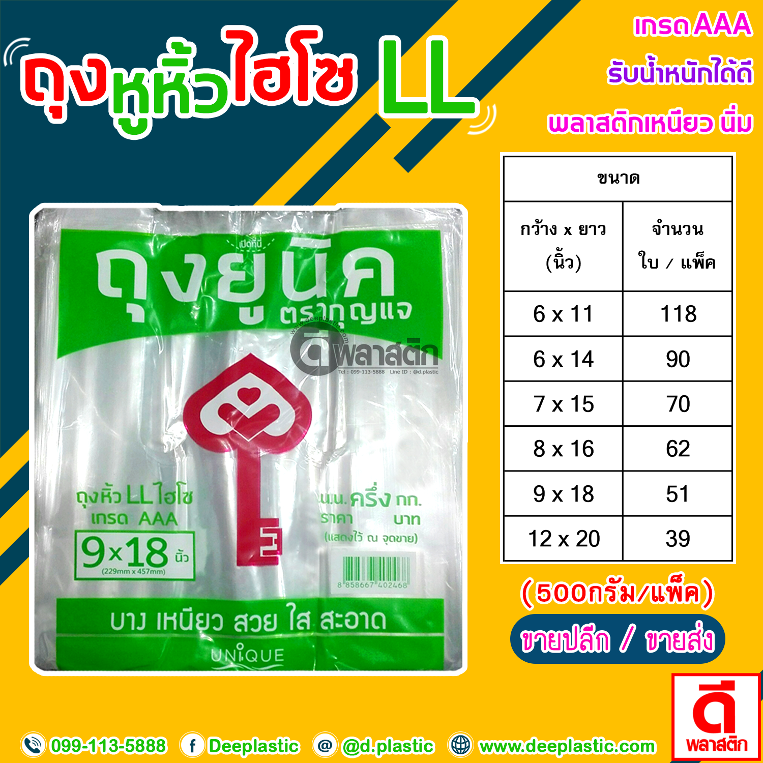 ถุงหูหิ้วไฮโซLL (ตรากุญแจ)