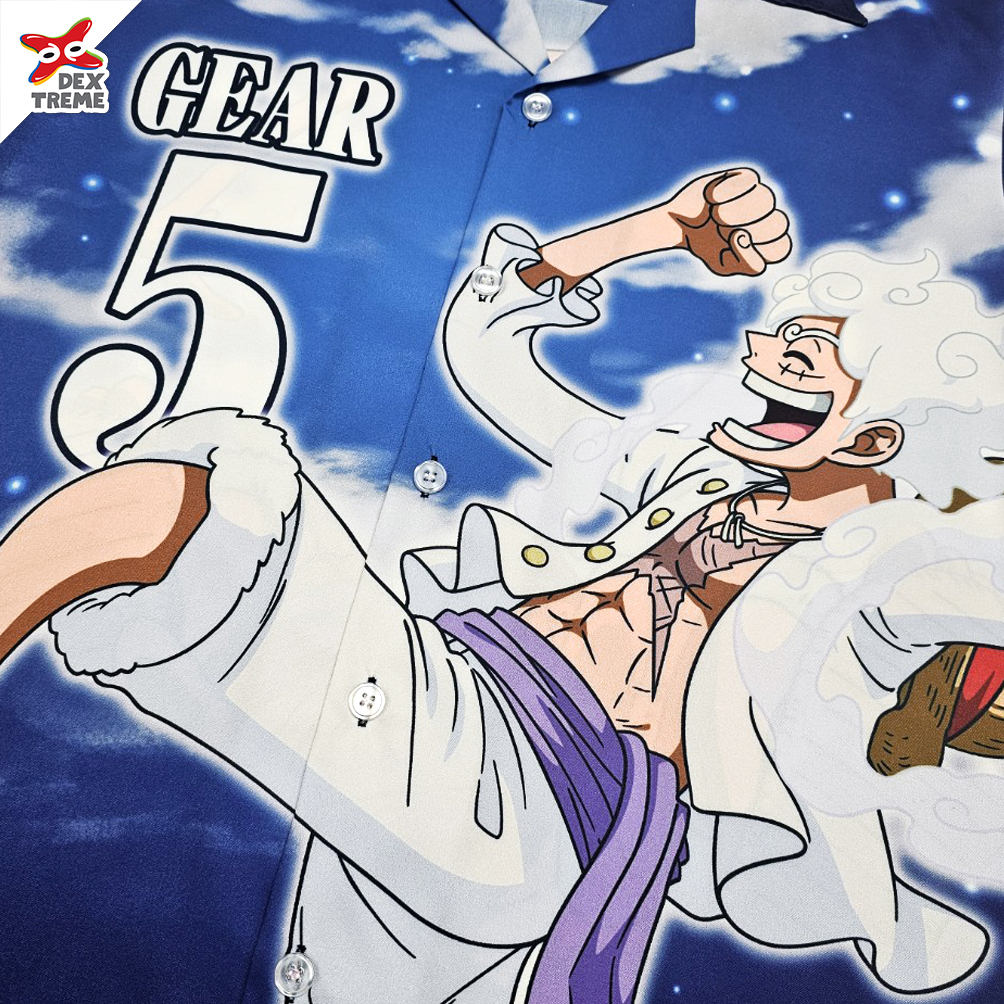 เสื้อฮาวายวันพีซ Hawaii shirt Luffy GEAR5