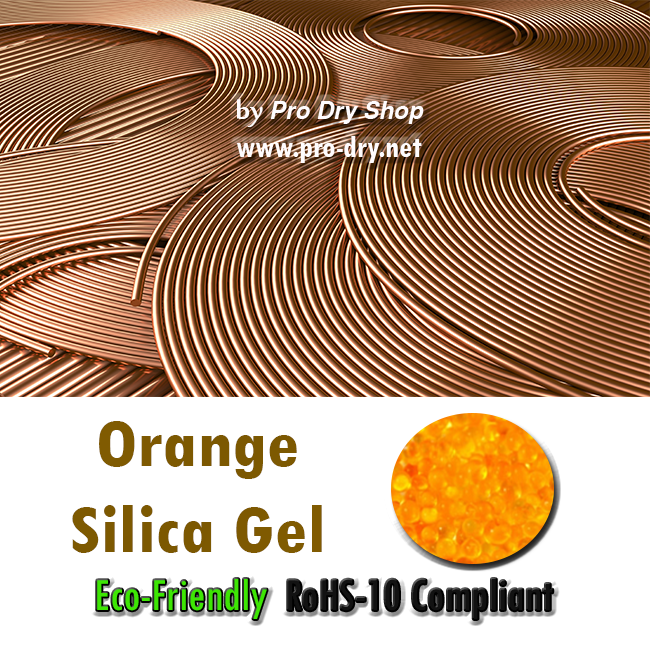 ซิลิก้าเจลเม็ดสีส้ม Prodry Orange Silica Gel บรรจุในถุงพลาสติก ขนาด 1 Kg