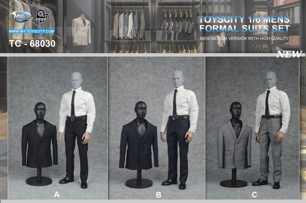 Toys City 62030 A/B/C 1/6 MENS FORMAL SUITS SET
