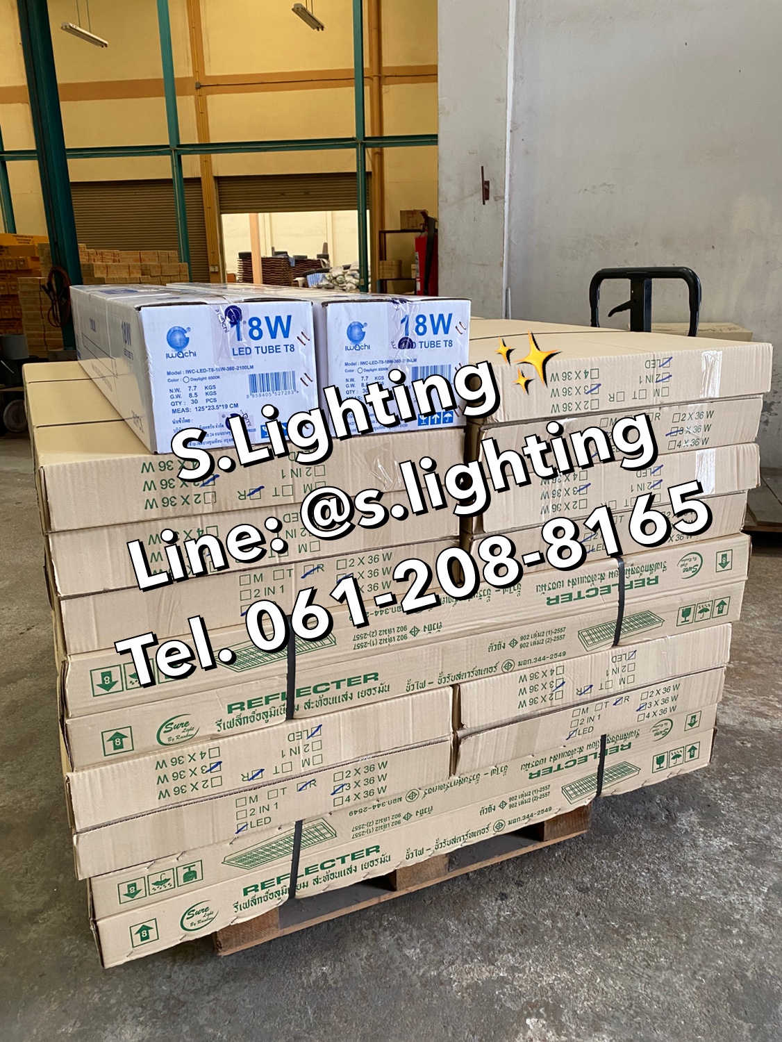 หลอดนีออน(ยาว) LED T8 18w 2100Lumen แสงขาว